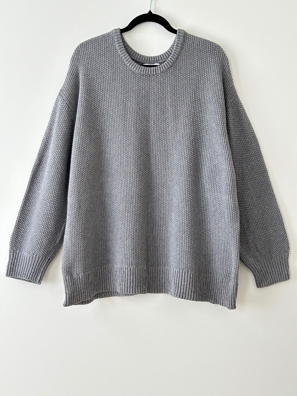 Old Navy 100% Cotton Crewneck Gray Sweater